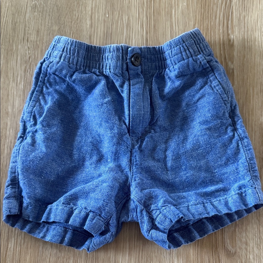 Blue Kids Shorts linen Janie and jack boy